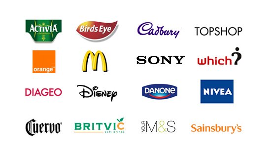 Some consumer goods client logos